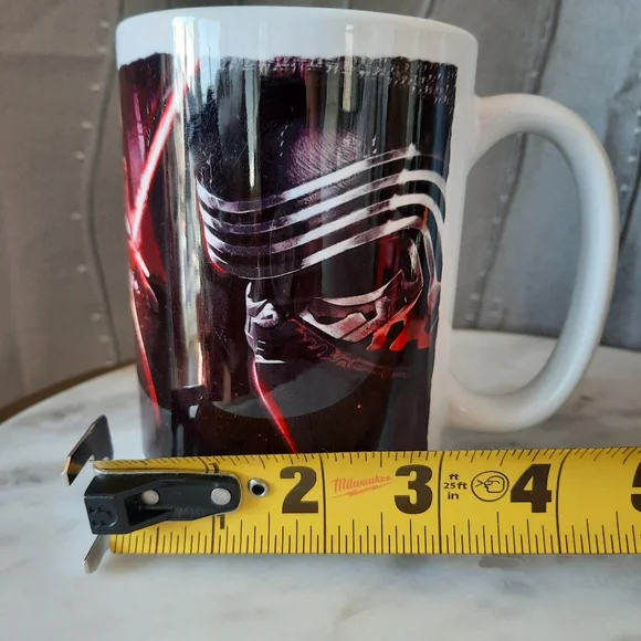 Star Wars Coffee Mug Kylo Ren The Force Awakens Black Red White 15oz - Picture 7 of 8